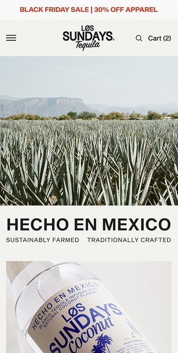 PIVOT’s mobile UI/UX design for Los Sunday's’s product detail page