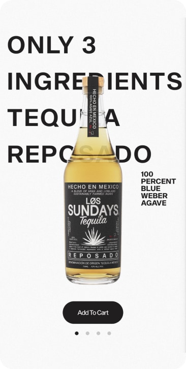 PIVOT’s mobile UI/UX design for Los Sunday's’s collection landing page with filter experience