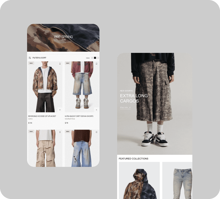 PIVOT’s mobile UI/UX design of search and generated search results experience