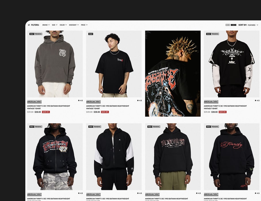 PIVOT’s desktop UI/UX design for Culture King's product description page with estimated shipment arrival date information